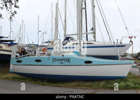 Port Penrhyn Commercial Docks, Banger Wales Stock Photo