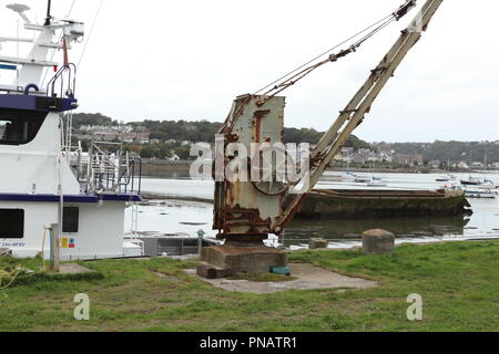 Port Penrhyn Commercial Docks, Banger Wales Stock Photo