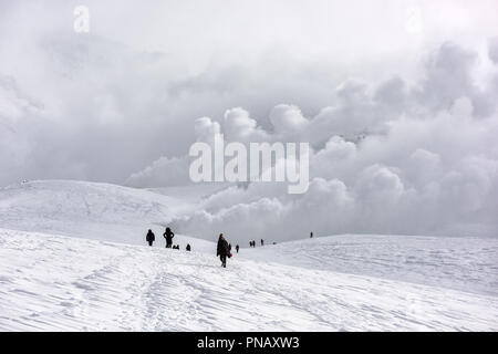 Mt. Asahi, Hokkaido, Japan volcanic peak in Daisetsuzan National Park during winter season. Stock Photo