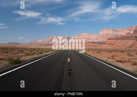 Highway 89A in Northern Arizona Vermillion Cliffs Stock Photo