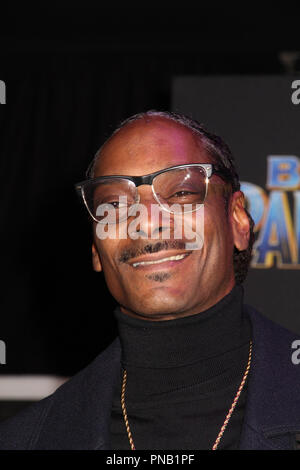 Snoop Dogg  01/29/2018 The World Premiere of 'Black Panther' held at The Dolby Theatre in Los Angeles, CA Photo by Izumi Hasegawa / HNW / PictureLux Stock Photo