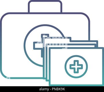 kit first aid folder report medical Stock Vector