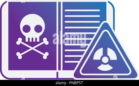 biology book poison danger hazard sign Stock Vector