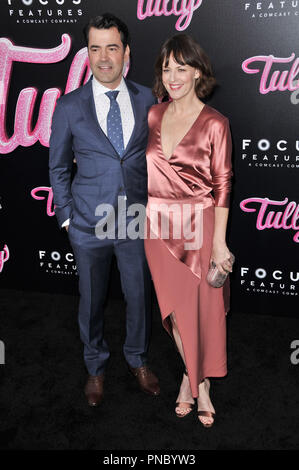 Ron Livingston, Rosemarie DeWitt at the 'Tully' Los Angeles Premiere held at the Regal Cinemas LA Live in Los Angeles, CA on Wednesday, April 18, 2018. Photo by PRPP / PictureLux  File Reference # 33580 047PRPP01  For Editorial Use Only -  All Rights Reserved Stock Photo