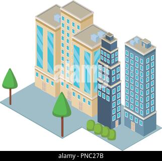 Company buildings isometric Stock Vector Image & Art - Alamy