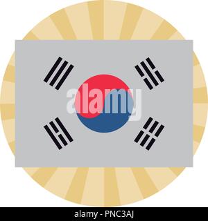 Korea flag symbol Stock Vector