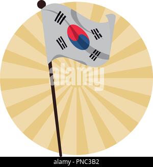 Korea flag symbol Stock Vector