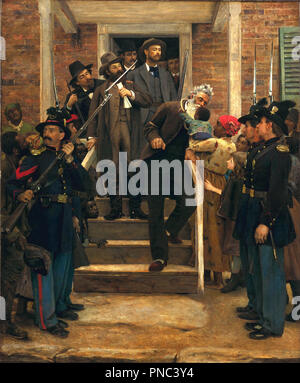 The Last Moments of John Brown. Date/Period: Ca. 1884. Painting. Oil on canvas. Height: 117.2 cm (46.1 in); Width: 96.8 cm (38.1 in). Author: Thomas Hovenden. Stock Photo