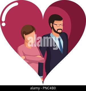 Couple avatar profile Stock Vector