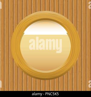 Wooden Framework with Paper on a Wall Stock Vector