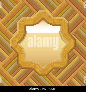 Wooden Framework with Paper on a Wall Stock Vector