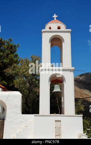 The Church of Archangel Michael at Megalo Chorio on the Greek island of Tilos. Stock Photo