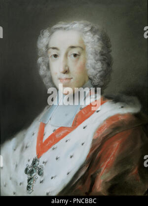 Elector Clemens Augustus of Cologne (1700-1761). Date/Period: 1727. Painting. Height: 570 mm (22.44 in); Width: 450 mm (17.71 in). Author: CARRIERA, ROSALBA. Carriera, Rosalba Giovanna. Stock Photo