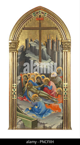 Lamentation of Christ. Painting. Height: 670 mm (26.37 in); Width: 280 mm (11.02 in). Author: LORENZO MONACO. Stock Photo