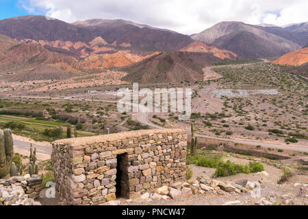 View from the Inca fortification (Pucará or Pukara) In Tilcara, Province of Jujuy, Argentina Stock Photo