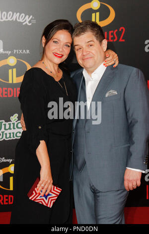 Meredith Salenger, Patton Oswalt at the World Premiere of Disney/Pixars' 'Incredibles 2' held at El Capitan Theatre in Hollywood, CA, June 5, 2018. Photo by Joseph Martinez / PictureLux Stock Photo