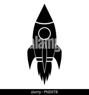 space rocket on white background  Stock Vector