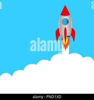 Start space rocket Stock Vector