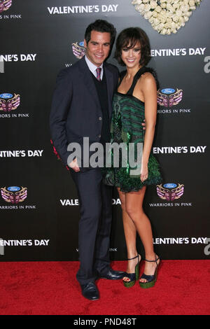 Jessica Alba and husband Cash Warren at the Los Angeles World Premiere of New Line Cinema's 'Valentine's Day'. Arrivals held at the Grauman's Chinese Theatre in Hollywood, CA. February 8, 2010. Photo by: Richard Chavez / PictureLux File Reference # AlbaJessicaAND1 020810RAC   For Editorial Use Only -  All Rights Reserved Stock Photo