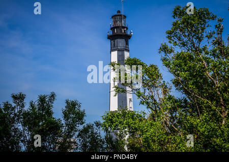 The New Cape Henry Lighthouse in Virginia Beach, Virginia marks the southern entrance to Chesapeake Bay Stock Photo