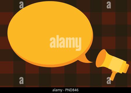 Flat design business Vector Illustration concept template copy space text for Ad website esp isolated 3d isometric. Megaphone Announce Proclaim Relay  Stock Vector