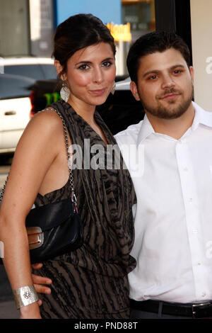 Jamie Lynn Sigler and Jerry Ferrara at the Los Angeles Premiere of THE HANGOVER held at the Grauman's Chinese Theater in Hollywood, CA on Tuesday, June 2, 2009. Photo by PRPP / PictureLux  File Reference # Jamie Lynn Sigler 60109 07PRPP  For Editorial Use Only -  All Rights Reserved Stock Photo