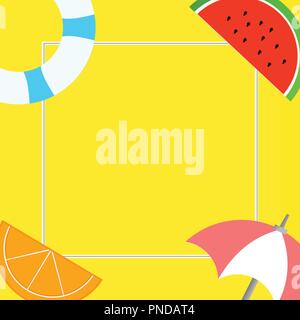 Flat design business Vector Illustration concept template copy space text for Ad website esp isolated 3d isometric. Things related to Summertime Beach Stock Vector