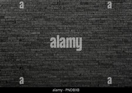 Black brick wall, brickwork background for design Stock Photo