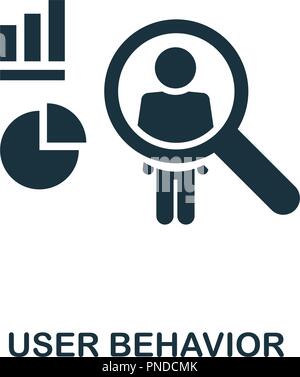 User Behavior icon. Monochrome style design from big data collection. UI. Pixel perfect simple pictogram user behavior icon. Web design, apps, softwar Stock Vector