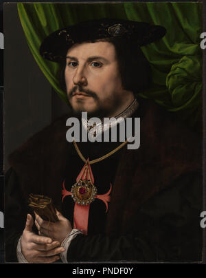 Portrait of Francisco de los Cobos y Molina (1475/85 - 1547), Spanish secretary of state. Date/Period: Between ca. 1530 and ca. 1532. Painting. Oil on panel. Height: 438 mm (17.24 in); Width: 337 mm (13.26 in). Author: JAN GOSSAERT. GOSSAERT, JAN. Stock Photo