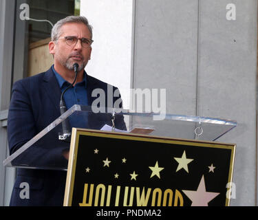 Jennifer Garner Star Ceremony on the Hollywood Walk of Fame on August 20, 2018 in Los Angeles, CA  Featuring: Steve Carell Where: Los Angeles, California, United States When: 20 Aug 2018 Credit: Nicky Nelson/WENN.com Stock Photo