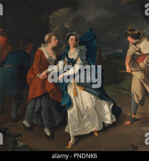 Mrs. Cibber as Cordelia. Date/Period: 1755. Painting. Oil on canvas. Height: 2,134 mm (84.01 in); Width: 2,083 mm (82 in). Author: Peter van Bleeck. Stock Photo
