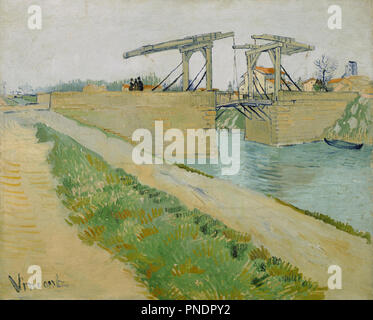 De brug van Langlois / The Langlois bridge. Date/Period: 1888. Painting. Oil on canvas. Height: 59.5 cm (23.4 in); Width: 74 cm (29.1 in). Author: VINCENT VAN GOGH. VAN GOGH, VINCENT. Stock Photo