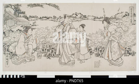 Drawing. Date/Period: 1878. Drawing. Author: Hachisuka Kuniaki II. Stock Photo