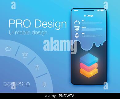 Vector Illustration of screens and web concept. Interface UX, UI GUI screen template for web site banners. Sign up Stock Vector