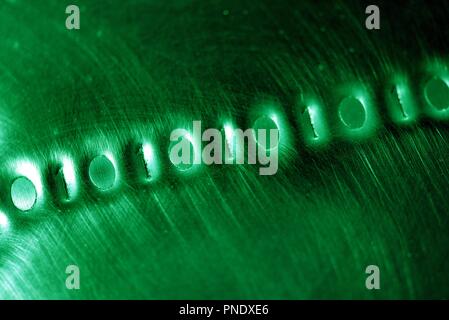 Binary code: digital language emerging from a numerical cloud Stock Photo