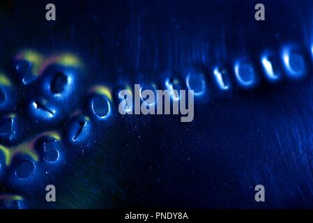 Binary code: digital language emerging from a numerical cloud Stock Photo