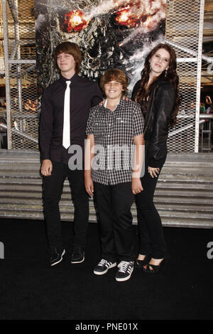 Patrick, Christopher and Katherine Schwarzenegger at the Los Angeles Premiere of TERMINATOR SALVATION held at the Grauman's Chinese Theatre in Hollywood, CA. The event took place on Thursday, May 14, 2009. Photo by Pedro Ulayan Pacific Rim Photo Press. File Reference # Schwarzenegger Kids 05142009 01PRPP   For Editorial Use Only -  All Rights Reserved Stock Photo