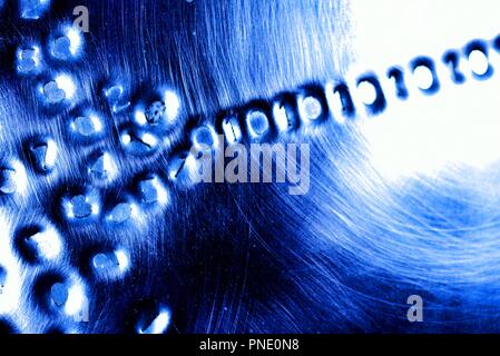 Binary code: digital language emerging from a numerical cloud Stock Photo