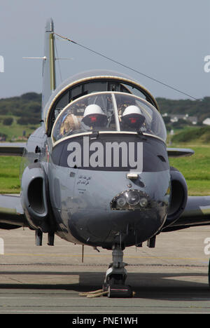 BAC, 167, Strikemaster, G-SOAF, RAF Valley, Anglesey, North Wales. Stock Photo