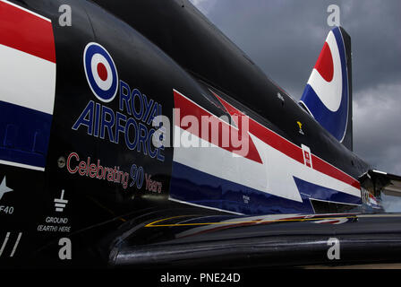 BAE Hawk T1 XX325, at RAF Valley, Anglesey Stock Photo