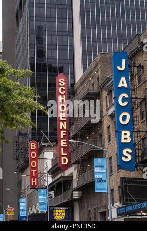 Theaters on W. 45th Street, Times Square, NYC, USA Stock Photo - Alamy