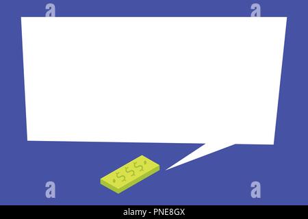 Flat design business Vector Illustration concept Empty template copy space Posters coupons promotional material. Blank Rectangular Speech Bubble with  Stock Vector