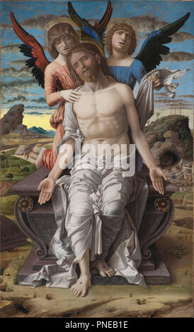 Christ as the Suffering Redeemer. Date/Period: From 1495 until 1500. Painting. Tempera on panel. Height: 780 mm (30.70 in); Width: 480 mm (18.89 in). Author: MANTEGNA, ANDREA. Stock Photo