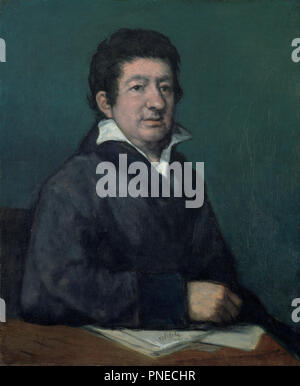 Retrato del poeta Moratín. Date/Period: 1824. Painting. Oil on canvas. Height: 60 cm (23.6 in); Width: 49.5 cm (19.4 in). Author: GOYA, FRANCISCO DE. Stock Photo