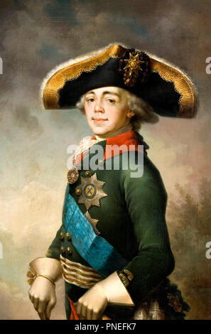 Portrait of Paul I, Emperor of Russia - Vladimir Borovikovsky, 1796 Stock Photo