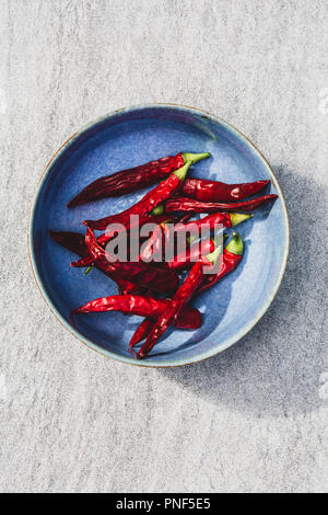 dried chili peppers Stock Photo