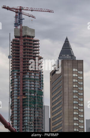 21 September 18 Hessen Frankfurt Main The Residential Units Of The Grand Tower On The Outskirts Of The City Centre Are Already Glazed With Its Completion Planned For Next Year Germany S Tallest Residential