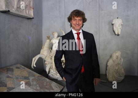 *** Local Caption *** Naples National Archaeological Museum Press Conference Tonight in Pompei led by Alberto Angela.In the photo Alberto Angela Stock Photo