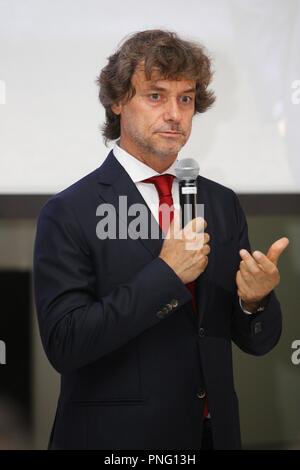 *** Local Caption *** Naples National Archaeological Museum Press Conference Tonight in Pompei led by Alberto Angela.In the photo Alberto Angela Stock Photo